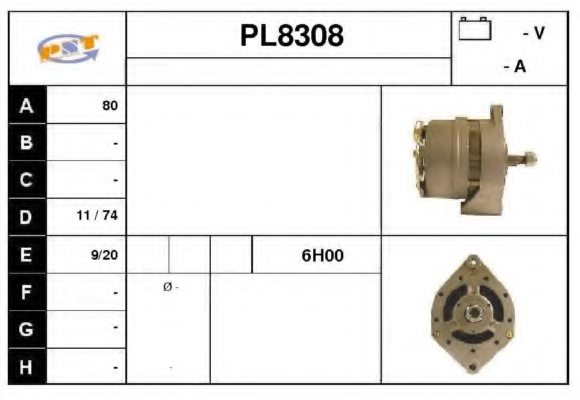 SNRA PL8308 Alternator